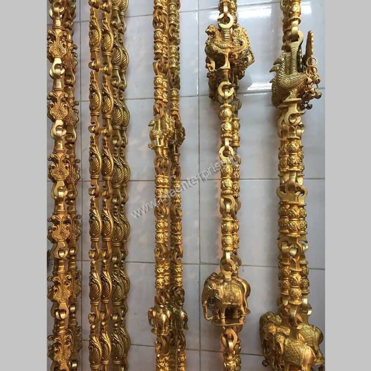 Brass Chains for Swing Jhula with peacock and elephan design