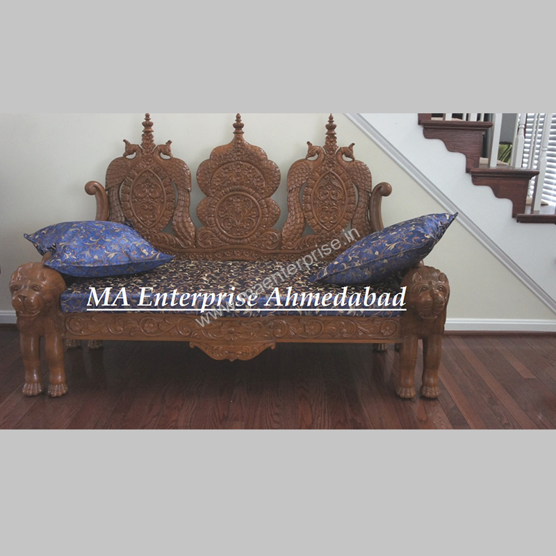 Wooden carving store sofa