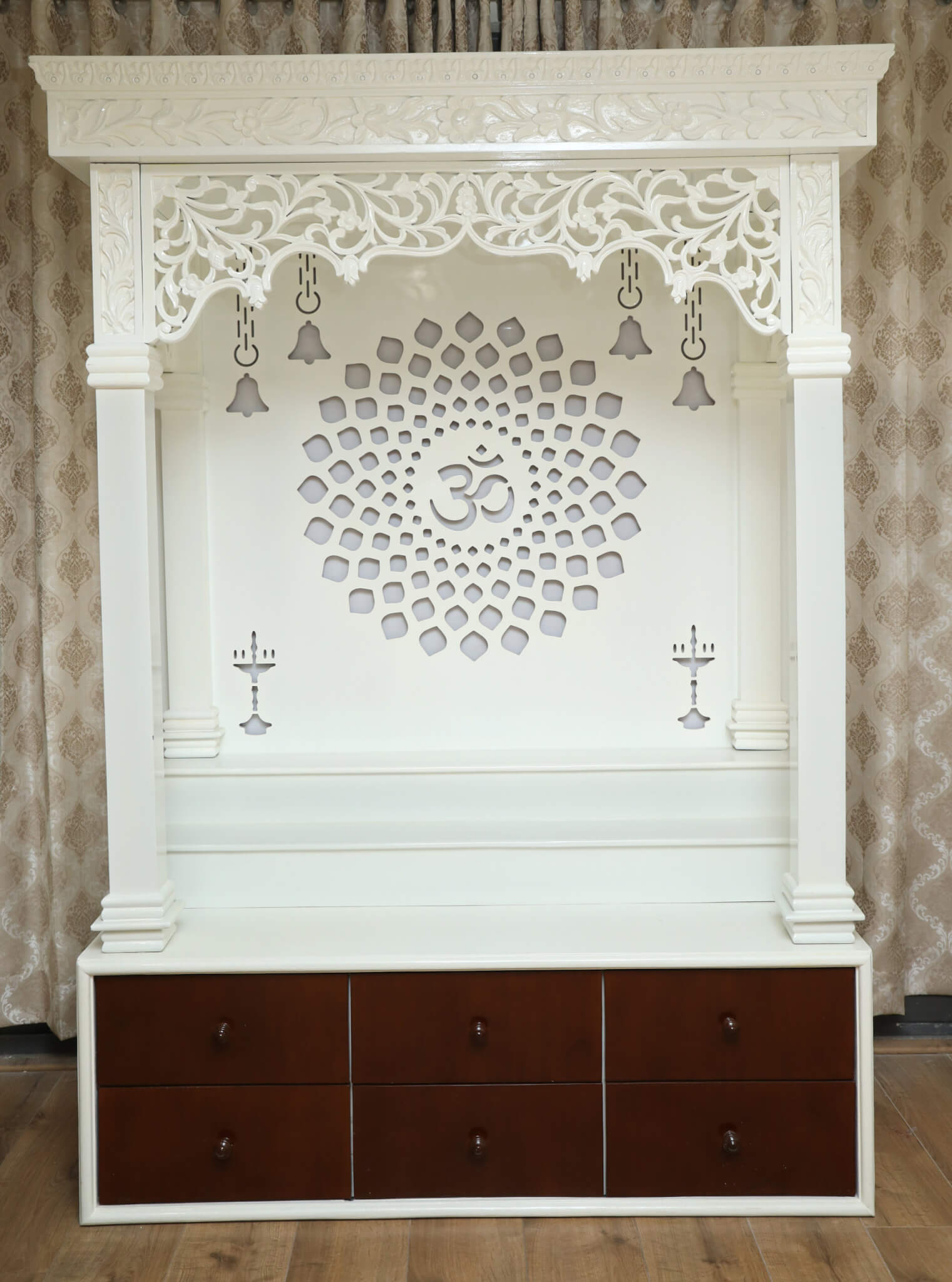 White wooden temple for home