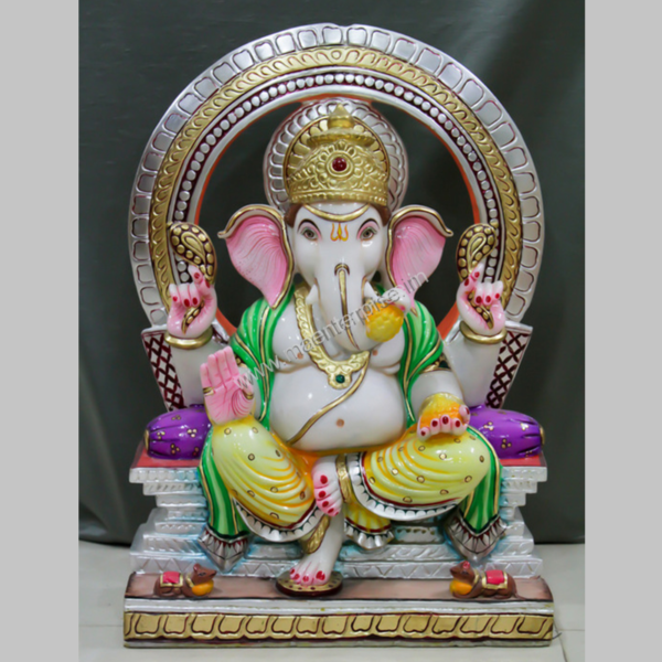 Marble statue of God Ganesha