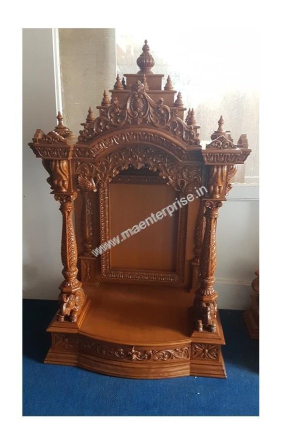 Teak Wood Puja Mandir in USA - Image 3
