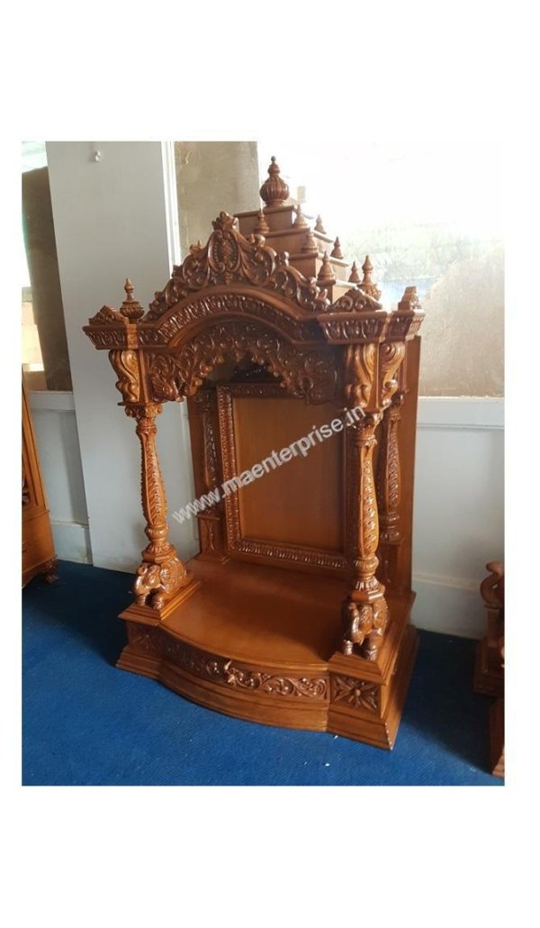 Teak Wood Puja Mandir in USA - Image 2