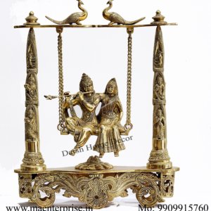 Brass Swing of Radha Krishna Idol