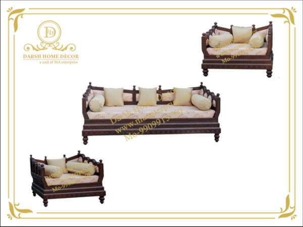 wooden carved sofa