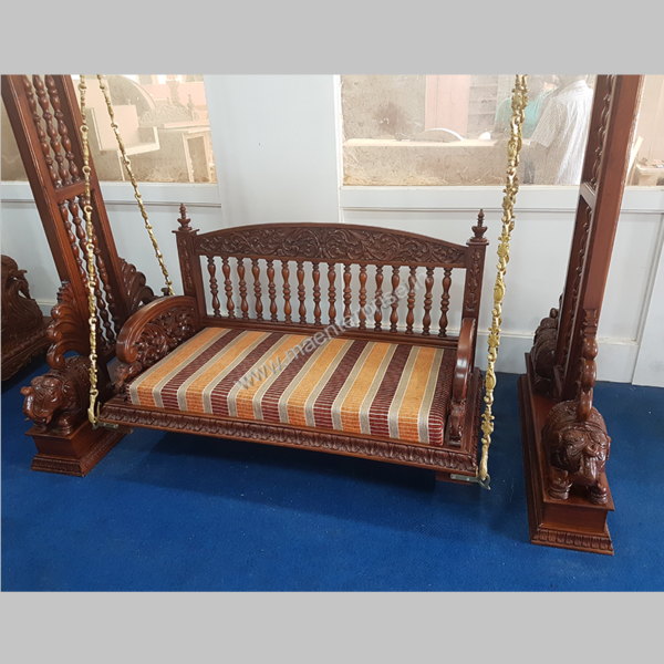 Wooden carved swing jhula for home_4