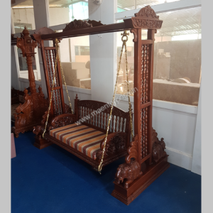Wooden carved swing jhula for home_2