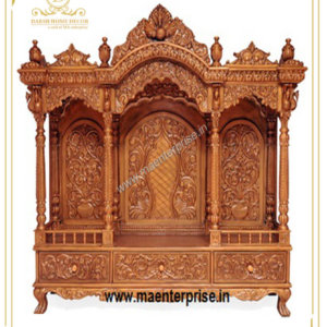 Wooden carved temple for home