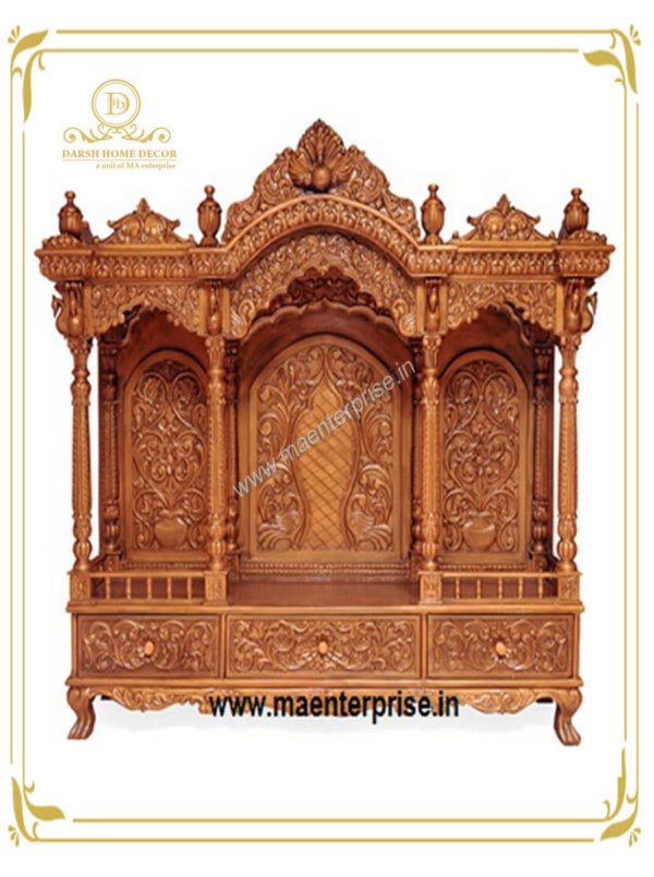 Wooden carved temple for home