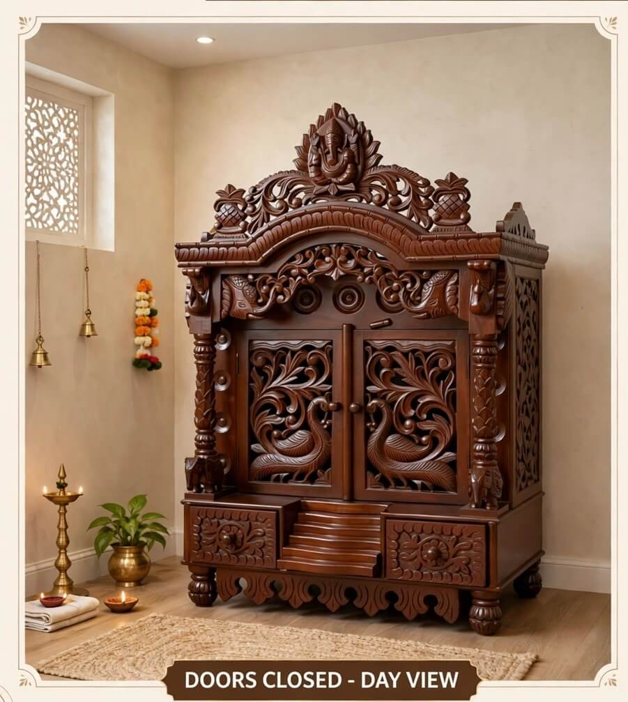 Temple with door design